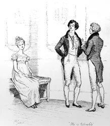 „She is tolerable”, illusztráció Jane Austen „Pride und Prejudice” című művéből, 1894-ben megjelent kiadás